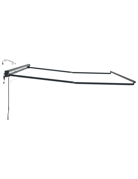 Telaio tenda elettrica con LED Antracite 4,5 × 3,5 m Alluminio