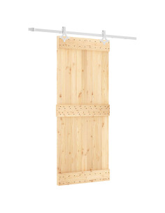 Porta scorrevole Naturale e Bianco 85 x 210 cm 2