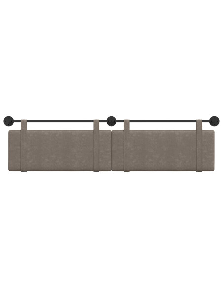 Testata appesa Tinta unita Grigio 210 x 55 x 5 cm PU Antico