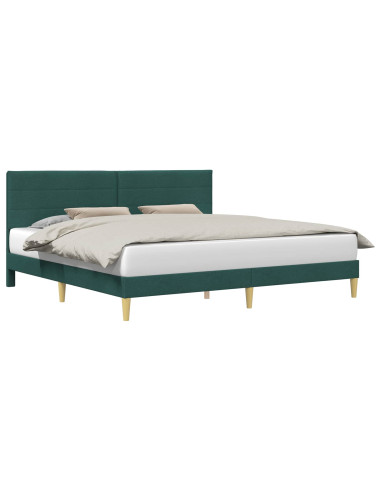Struttura del letto Verde Scuro 180 x 200 cm Tessuto