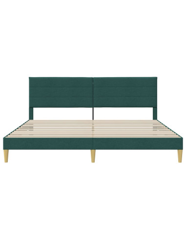 Struttura del letto Verde Scuro 180 x 200 cm Tessuto