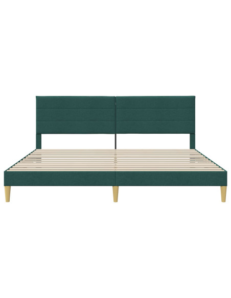 Struttura del letto Verde Scuro 180 x 200 cm Tessuto