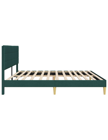 Struttura del letto Verde Scuro 180 x 200 cm Tessuto
