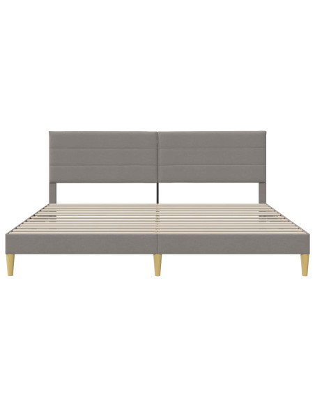 Struttura del letto con testiera Tortora 180 x 200 cm Tessuto