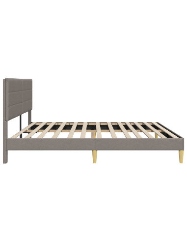 Struttura del letto con testiera Tortora 180 x 200 cm Tessuto