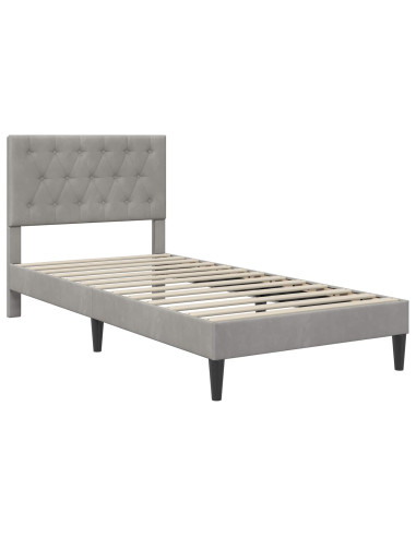 Struttura del letto Grigio Chiaro 80 x 200 cm Velluto