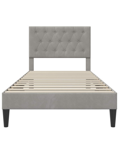 Struttura del letto Grigio Chiaro 80 x 200 cm Velluto