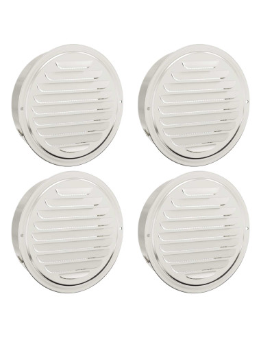 Coperture per ventilazione d'aria 4 pcs Argento 150 mm