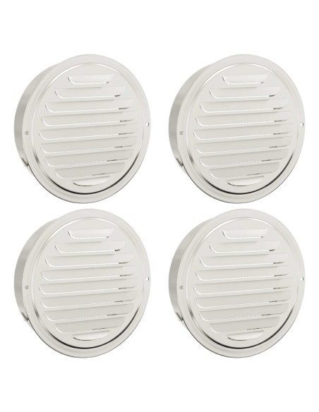 Coperture per ventilazione d'aria 4 pcs Argento 150 mm