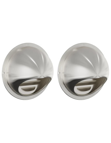 Coperture per ventilazione d'aria 2 pcs Argento 100 mm