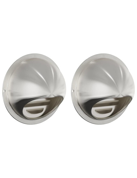 Coperture per ventilazione d'aria 2 pcs Argento 100 mm