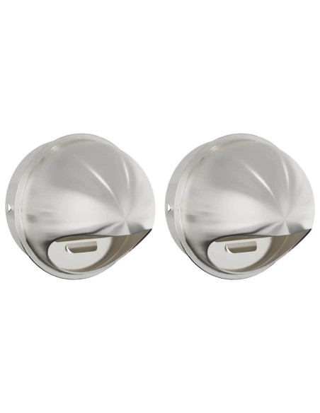 Coperture per ventilazione d'aria 2 pcs Argento 200 mm