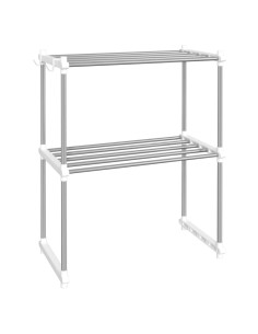 Ripiano per Microonde Bianco 51x27x63 cm in Alluminio 2