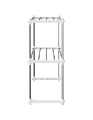 Ripiano per Microonde Bianco 51x27x63 cm in Alluminio