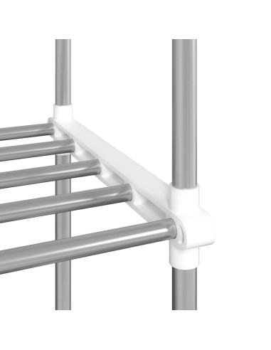 Ripiano per Microonde Bianco 51x27x63 cm in Alluminio