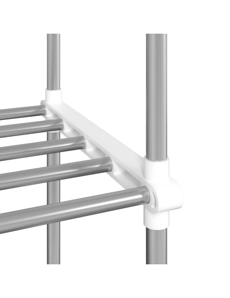 Ripiano per Microonde Bianco 51x27x63 cm in Alluminio