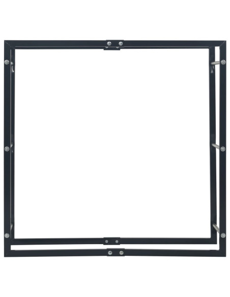 Rastrelliera per Legna da Ardere Nera 100x25x100 cm in Acciaio