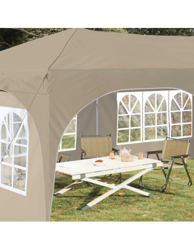 Tenda per feste a pop-up Crema 575 x 288 x 245 cm