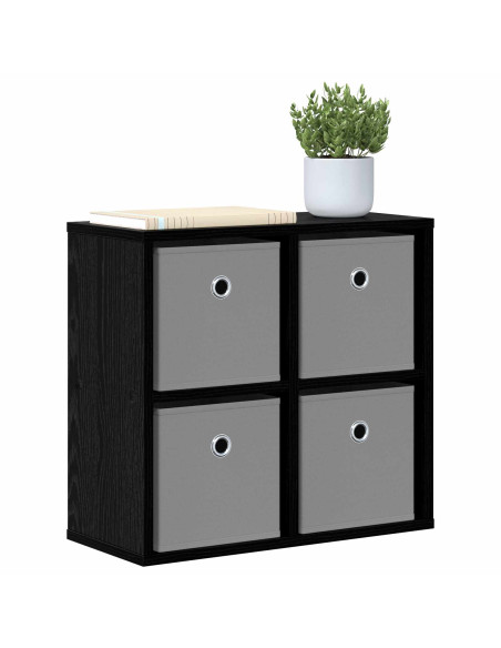 Credenza con cassetto Rovere Nero 49,5 x 22 x 47 cm