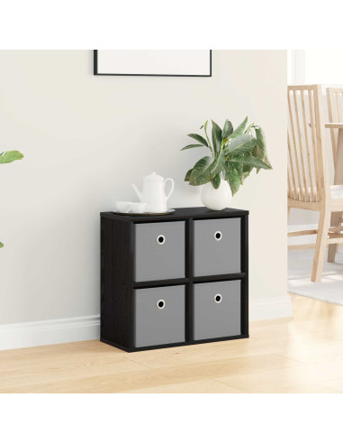 Credenza con cassetto Rovere Nero 49,5 x 22 x 47 cm