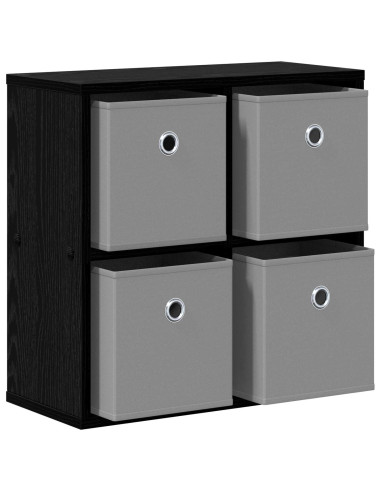 Credenza con cassetto Rovere Nero 49,5 x 22 x 47 cm