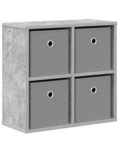 Credenza con cassetto Grigio cemento 49,5 x 22 x 47 cm 2