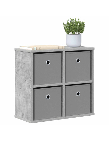 Credenza con cassetto Grigio cemento 49,5 x 22 x 47 cm