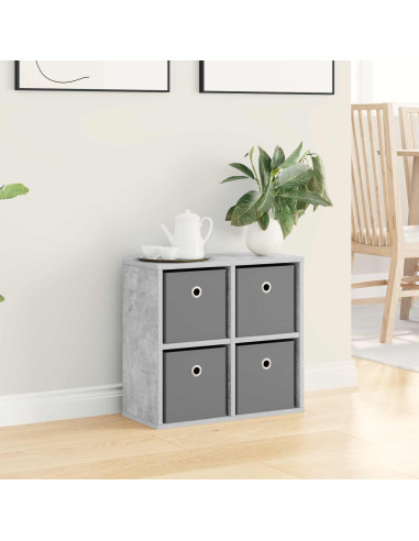 Credenza con cassetto Grigio cemento 49,5 x 22 x 47 cm