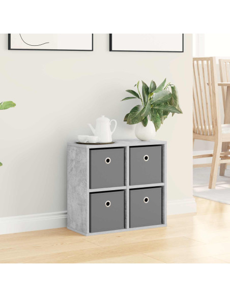 Credenza con cassetto Grigio cemento 49,5 x 22 x 47 cm