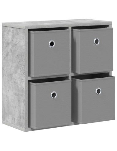 Credenza con cassetto Grigio cemento 49,5 x 22 x 47 cm