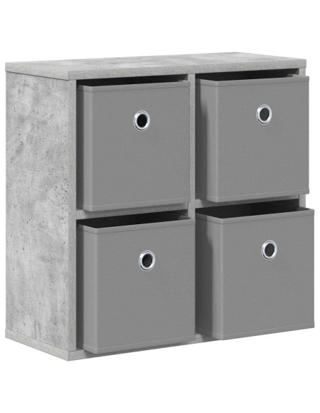 Credenza con cassetto Grigio cemento 49,5 x 22 x 47 cm