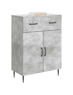 Credenza con cassetto Grigio Cemento 66 x 34,5 x 89,5 cm 2
