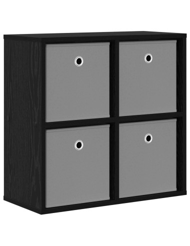Credenza con cassetto Rovere Nero 59,5 x 27 x 57 cm