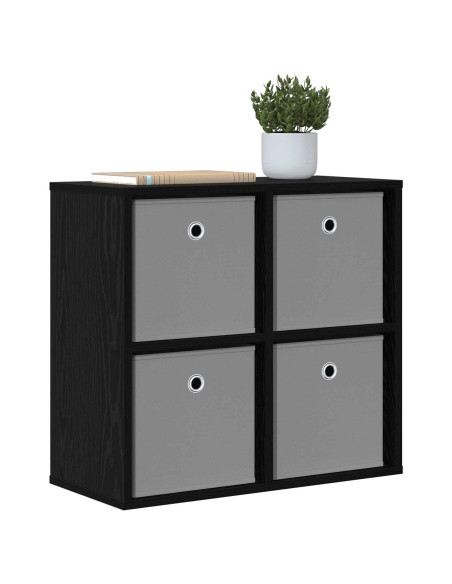 Credenza con cassetto Rovere Nero 59,5 x 27 x 57 cm