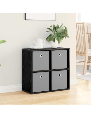 Credenza con cassetto Rovere Nero 59,5 x 27 x 57 cm