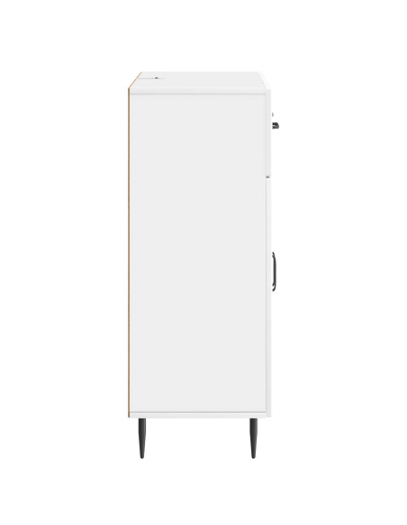 Credenza Bianco Lucido 66 x 34,5 x 89,5 cm Legno ingegnerizzato