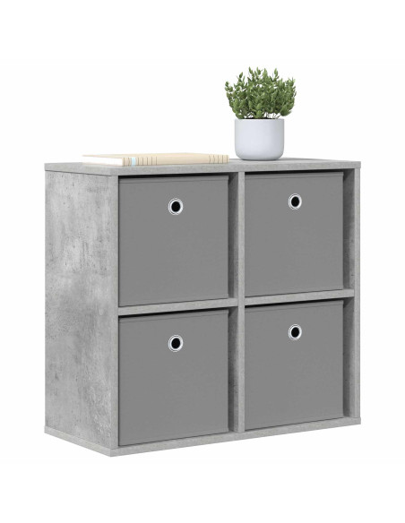 Credenza con cassetto Grigio cemento 59,5 x 27 x 57 cm
