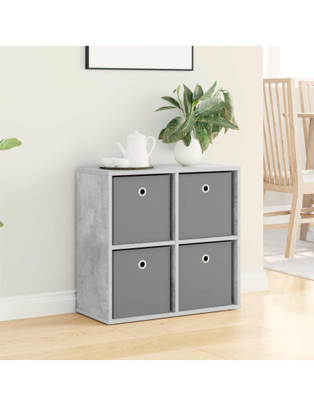 Credenza con cassetto Grigio cemento 59,5 x 27 x 57 cm