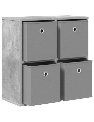 Credenza con cassetto Grigio cemento 59,5 x 27 x 57 cm