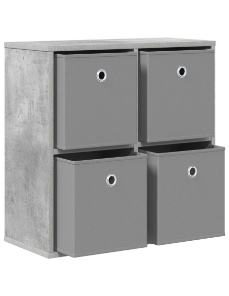 Credenza con cassetto Grigio cemento 59,5 x 27 x 57 cm