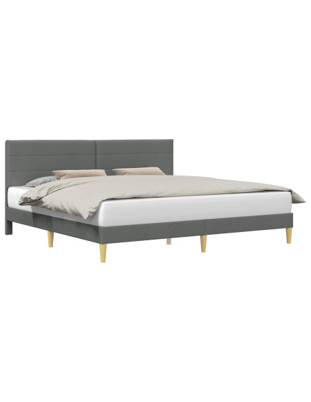 Struttura del letto Grigio Scuro 180 x 200 cm Tessuto