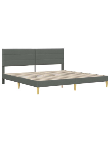 Struttura del letto Grigio Scuro 180 x 200 cm Tessuto