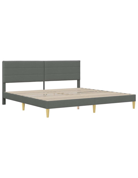 Struttura del letto Grigio Scuro 180 x 200 cm Tessuto