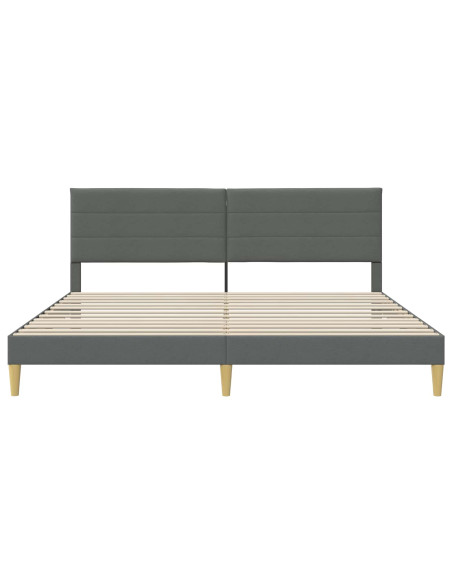 Struttura del letto Grigio Scuro 180 x 200 cm Tessuto