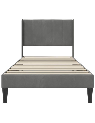 Struttura del letto Grigio Scuro 90 x 200 cm Velluto
