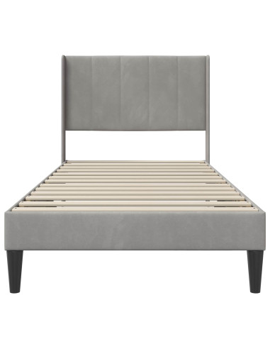 Struttura del letto Grigio Chiaro 100 x 200 cm Velluto