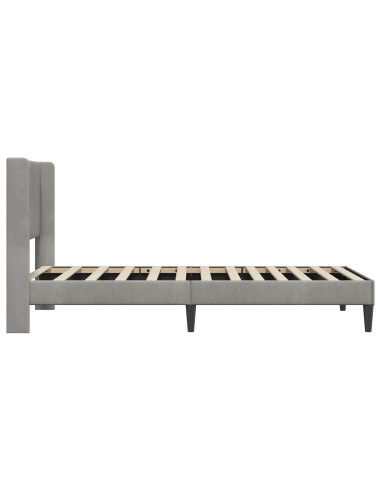 Struttura del letto Grigio Chiaro 100 x 200 cm Velluto
