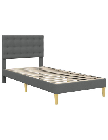 Struttura del letto Grigio Scuro 80 x 200 cm Tessuto