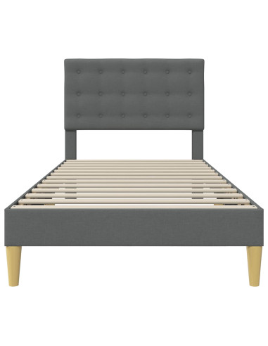 Struttura del letto Grigio Scuro 80 x 200 cm Tessuto