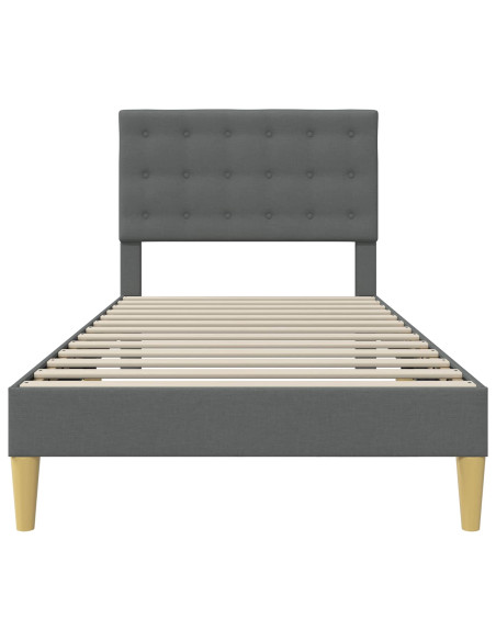 Struttura del letto Grigio Scuro 80 x 200 cm Tessuto